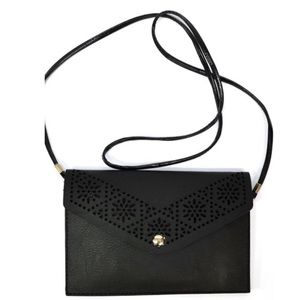 Black Mini Vegan Leather Crossbody